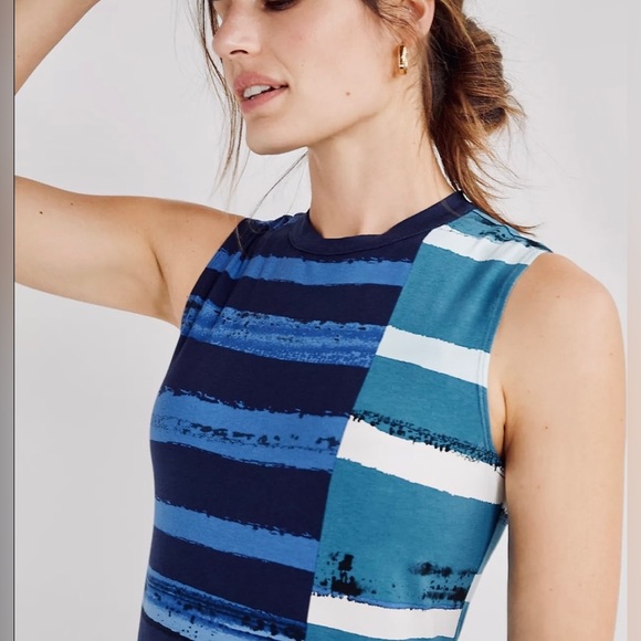 Anthropologie I Corey Lynn Calter Sleeveless Striped Bodycon Midi Dress - Picture 4 of 9